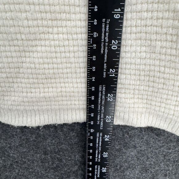 Madewell Southfield Sweater Women's Small Ivory Mock Neck Wool Blend - Picture 5 of 8